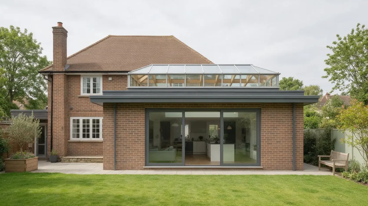 Structural works to a house extension prior to internal finishes