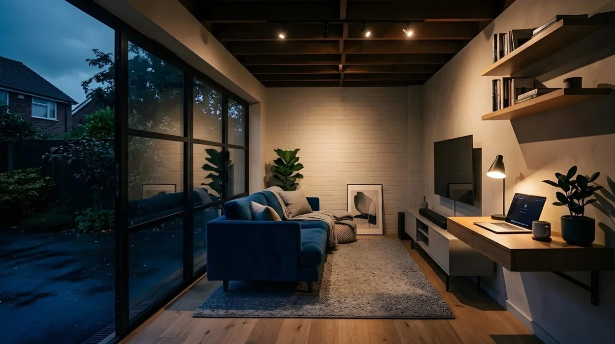 Converted garage used as a habitable room