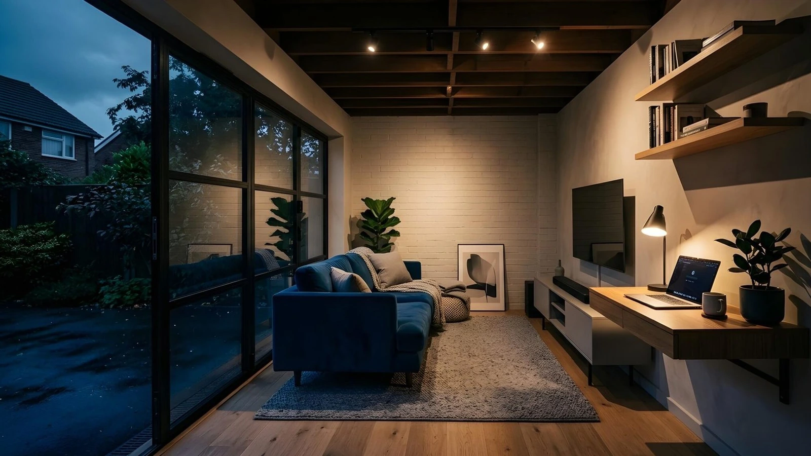 Converted garage used as a habitable room